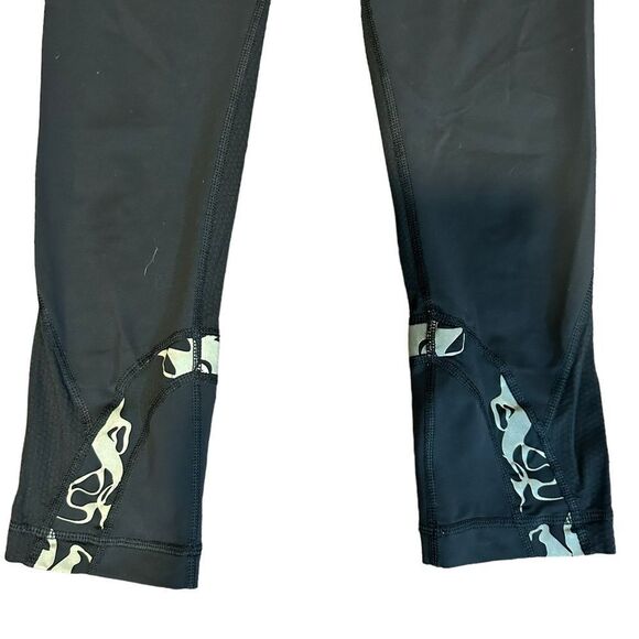 Lululemon Run Inspire II Crop Womens 6 Leggings Black Sparkle Reflective Workout - Picture 3 of 9